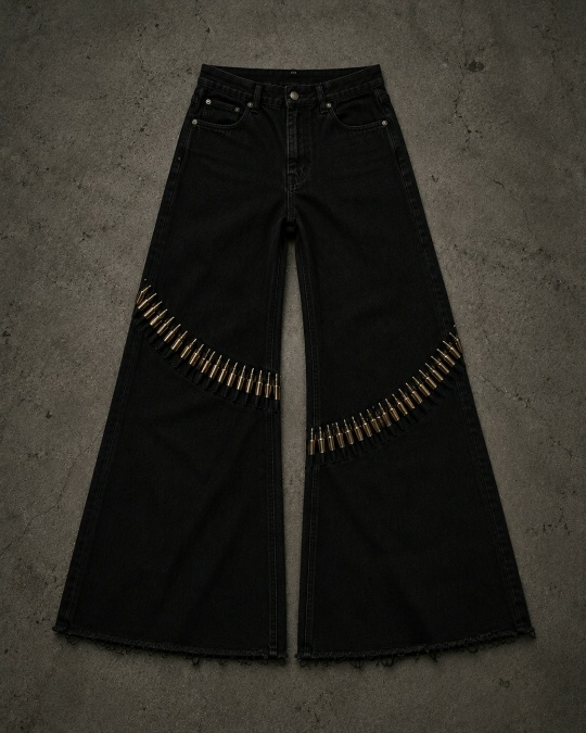 Flared Jeans "bullet holes"